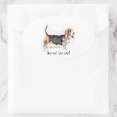 Basset Hound. Sticker (Tas)