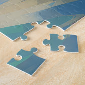 Basset Hound Strand Surfen Schilderij Legpuzzel (Zijkant)