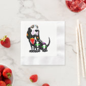Basset Hound Suiker Schedel Servet (Insitu)