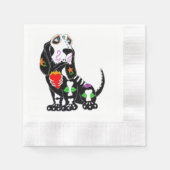 Basset Hound Suiker Schedel Servet (Voorkant)