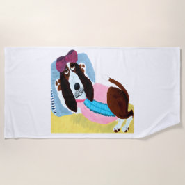 Basset Hound Swimsuit Model Strandlaken