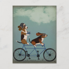 Basset Hound Tandem Briefkaart