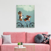 Basset Hound Tandem Canvas Afdruk (Insitu (Woonkamer))