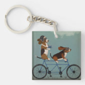 Basset Hound Tandem Sleutelhanger (Voorkant)