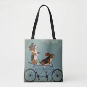 Basset Hound Tandem Tote Bag (Voorkant)