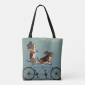 Basset Hound Tandem Tote Bag (Achterkant)