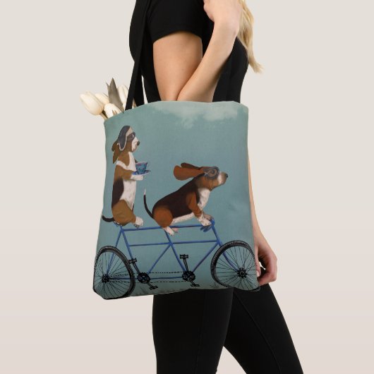 Basset Hound Tandem Tote Bag (Dichtbij)