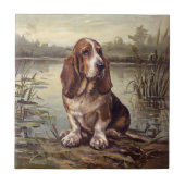 Basset Hound Tegeltje (Voorkant)