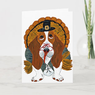 Basset Hound Thanksgiving-kalkoen