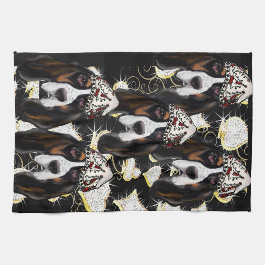 BASSET HOUND THEEDOEK (Horizontaal)