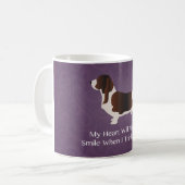 Basset Hound Thinking of You Design Koffiemok (Voorkant links)