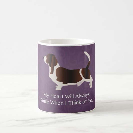 Basset Hound Thinking of You Design Koffiemok (Center)