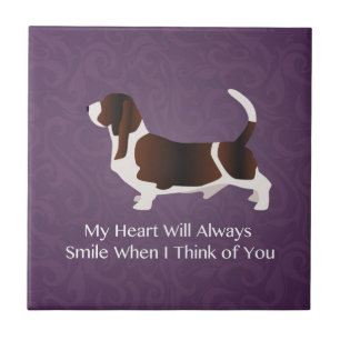 Basset Hound Thinking of You Design Tegeltje