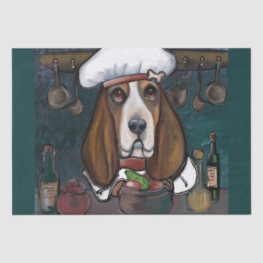BASSET HOUND TISSUEPAPIER (Voorkant)