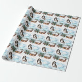 Basset Hound (Tri)-pakpapier Cadeaupapier (Uitgerold)