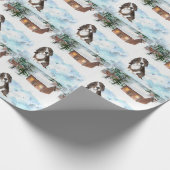 Basset Hound (Tri)-pakpapier Cadeaupapier (Hoek)
