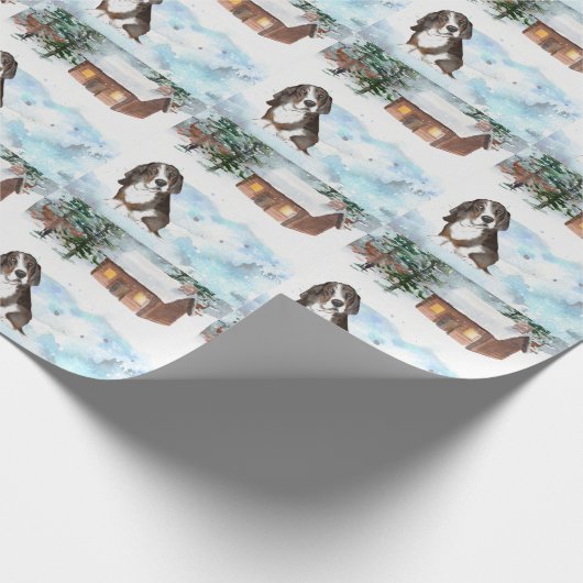 Basset Hound (Tri)-pakpapier Cadeaupapier (Hoek)