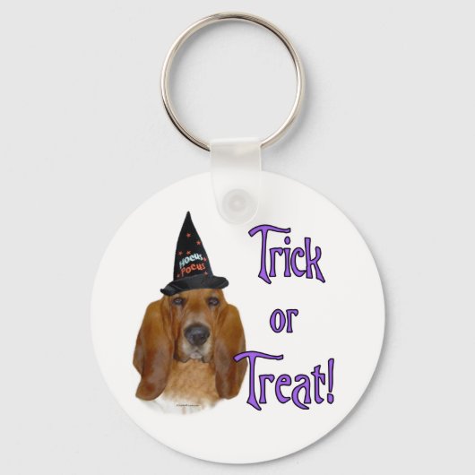 Basset Hound Trick Sleutelhanger (Voorkant)