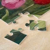 Basset Hound Tulpenweide Kunst Legpuzzel (Zijkant)