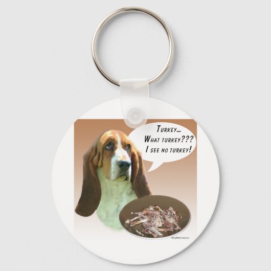 Basset Hound Turkije Sleutelhanger (Voorkant)
