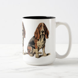 Basset Hound Tweekleurige Koffiemok