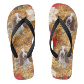 Basset Hound Ugly KerstSweater Teenslippers (Voetbed)