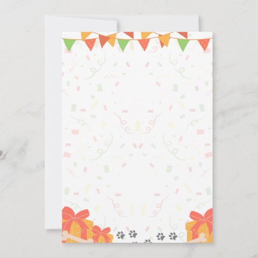 Basset Hound Uitnodiging voor verjaardag (Achterkant)