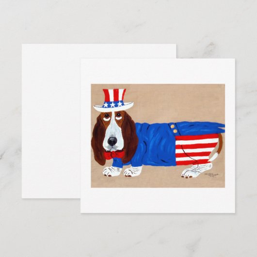 Basset Hound Uncle Sam Aankondiging (Voorkant / Achterkant)