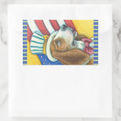 BASSET HOUND UNCLE SAM, DOG STICKERS Rec. * Blad (Tas)