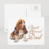 Basset Hound Vader Briefkaart (Voorkant / Achterkant)