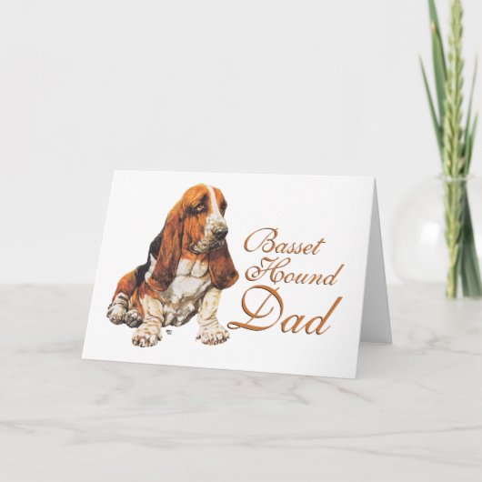 Basset Hound Vader Kaart (Voorkant)