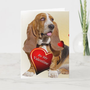 Basset Hound Valentijn cards Feestdagen Kaart