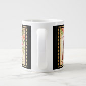 Basset hound Valentijn Funny Dog met Roos Grote Koffiekop (Achterkant)