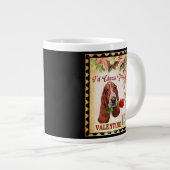 Basset hound  Valentijn Funny Dog met Roos Grote Koffiekop (Voorkant rechts)