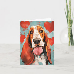 Basset Hound Valentijnsdag Kaart