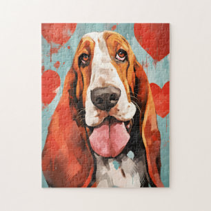 Basset Hound Valentijnsdag Legpuzzel