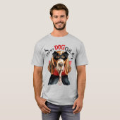 Basset Hound Vampire Dog Funny Halloween T-shirt (Voorkant volledig)