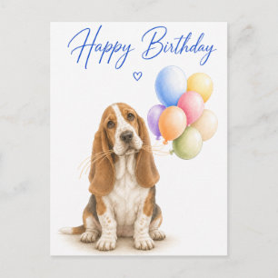 Basset Hound Verjaardag Briefkaart