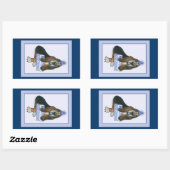 Basset Hound Verjaardag Stickers (Vel)