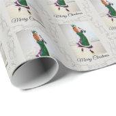 Basset Hound Victoriaans ijsschaater Cadeaupapier (Rol Hoek)