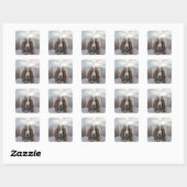 Basset Hound Vierkante Sticker (Vel)