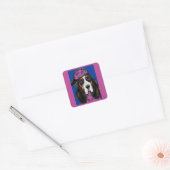 Basset Hound Vierkante Sticker (Envelop)