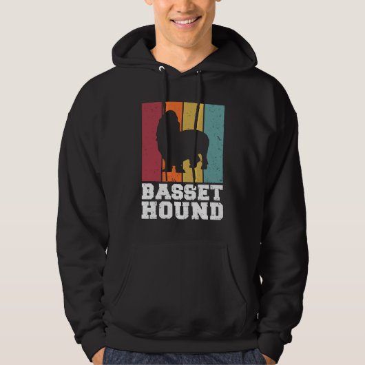 Basset Hound Vintage  1 Hoodie (Voorkant)
