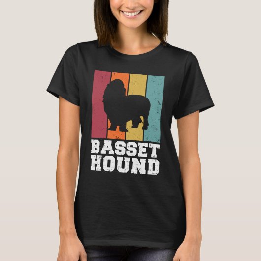 Basset Hound Vintage  1 T-shirt (Voorkant)