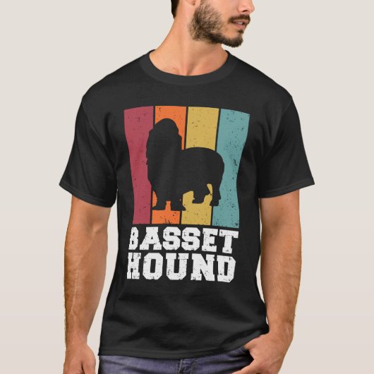 Basset Hound Vintage  1 T-shirt (Voorkant)