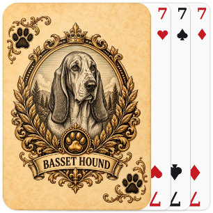 Basset Hound, Vintage Heritage Dog Pokerkaarten