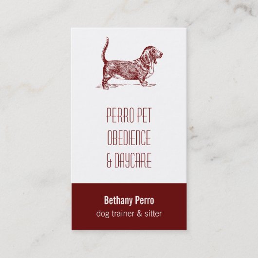 Basset Hound Visitekaartje (Voorkant)