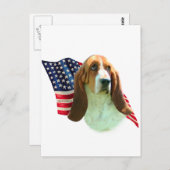 Basset Hound Vlag Briefkaart (Voorkant / Achterkant)