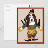 Basset Hound vogelverschrikker Briefkaart (Voorkant / Achterkant)