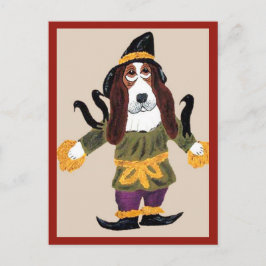 Basset Hound vogelverschrikker Briefkaart